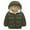 Army Green, variant on Boys' Padded Coat Thickened Hooded Jacket Down Jacket (1Y 6Y)