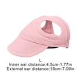 thumbnail image 2 of TAILUP Adjustable Breathable Canvas Baseball Cap for Dogs & Cats, UV Protection Sunshade Visor Pet Hat with Ears Open Design for Outdoor Walking Hiking Playtime A, 2 of 3