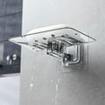 Transparent Detachable Soap Holder for Shower Wall with Drainage Hole