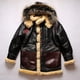 thumbnail image 2 of Chaqueta de piel de oveja de invierno para hombre, traje de vuelo USAF B7, abrigo de piel engrosado, abrigo vintage cálido de largo medio, 2 of 5