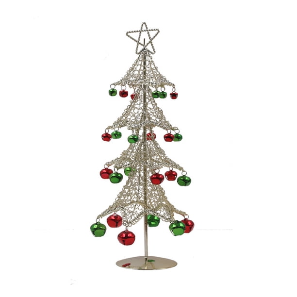 Árbol de navidad de hierro forjado de metal con cascabeles decoración de mesa vintage decoración de fiesta de navidad Adepaton CPB-SSW141-1