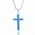 thumbnail image 5 of QDhaobang Long JESUS CROSS Necklaces for Men Jewelry 14K White Gold Chain Necklaces Jewelry corrente masculina DB 60cm BOX SR, 5 of 6