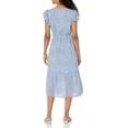 thumbnail image 2 of Vestido PRETTYGARDEN Maxi Floral Azul Claro con Escote Cruzado y Cinturón Talla L, 2 of 8