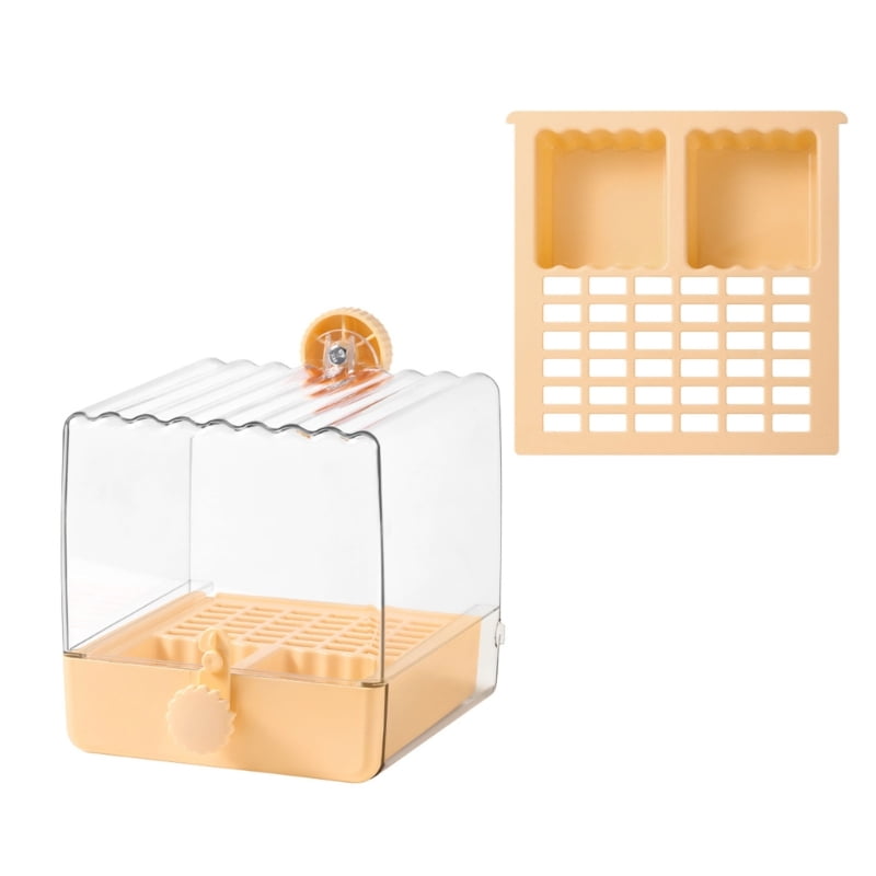 Covered Bird Bath Box for Small Cage Birds with Tray Insert Use