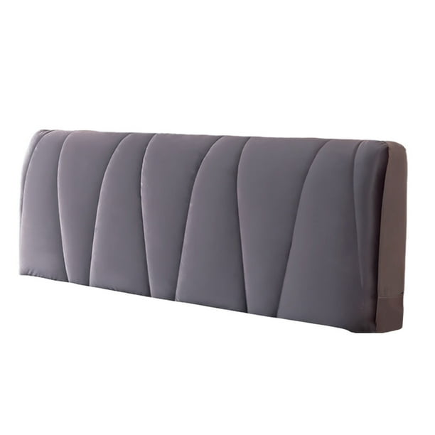 Ounissouiy Funda de cabecera de poliéster duradera para fundas de cabecera de cama elásticas de larga duración Decoración del hogar gris oscuro