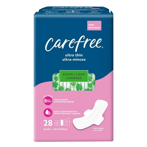 Carefree Ultra Thin Super Long With Wings 28 Count (Pack of 2)