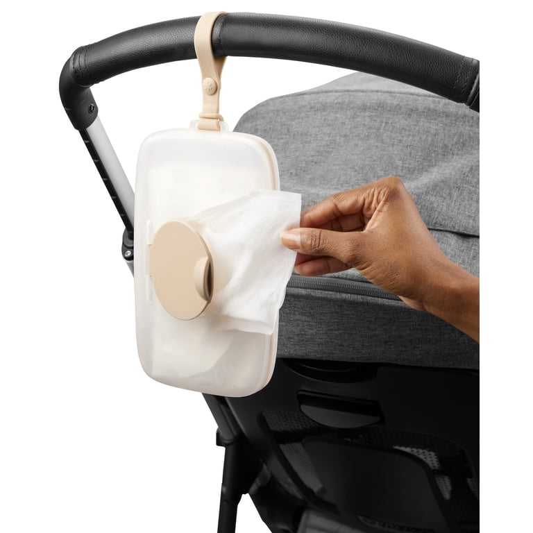 Skip Hop Grab & Go Snug Seal Wipes Case, Oat photo 6
