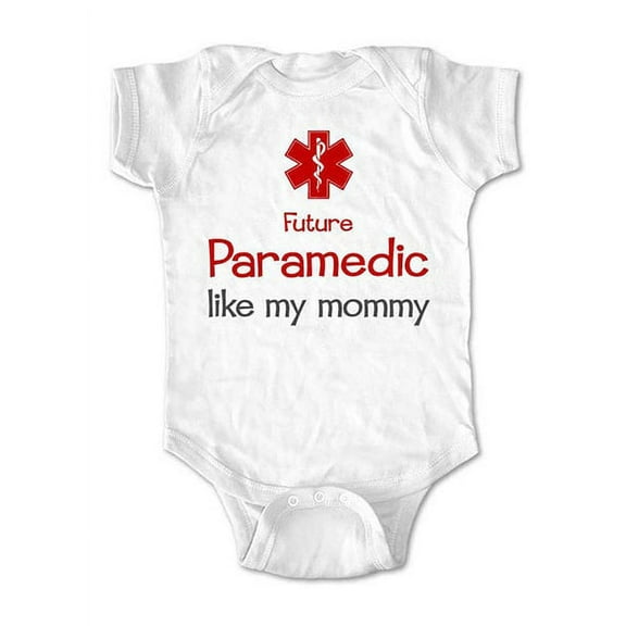 Future Paramedic like my Mommy - wallsparks cute & funny Brand - baby one piece bodysuit - Great baby shower gift!