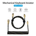 thumbnail image 2 of Cable USB tipo C Teclado mecánico RGB Conector de aviación personalizado Kuymtek ordenadores de escritorio Conector de aviación, 2 of 9