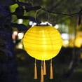 thumbnail image 1 of Linterna solar LED de 12 pulgadas, impermeable, para colgar al aire libre, luz global (amarillo), 1 of 7