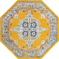 thumbnail image 1 of Unique Loom Parker Intricate Design Area Rug 7' 10 x 7' 10 Octagon Yellow/Beige, 1 of 2