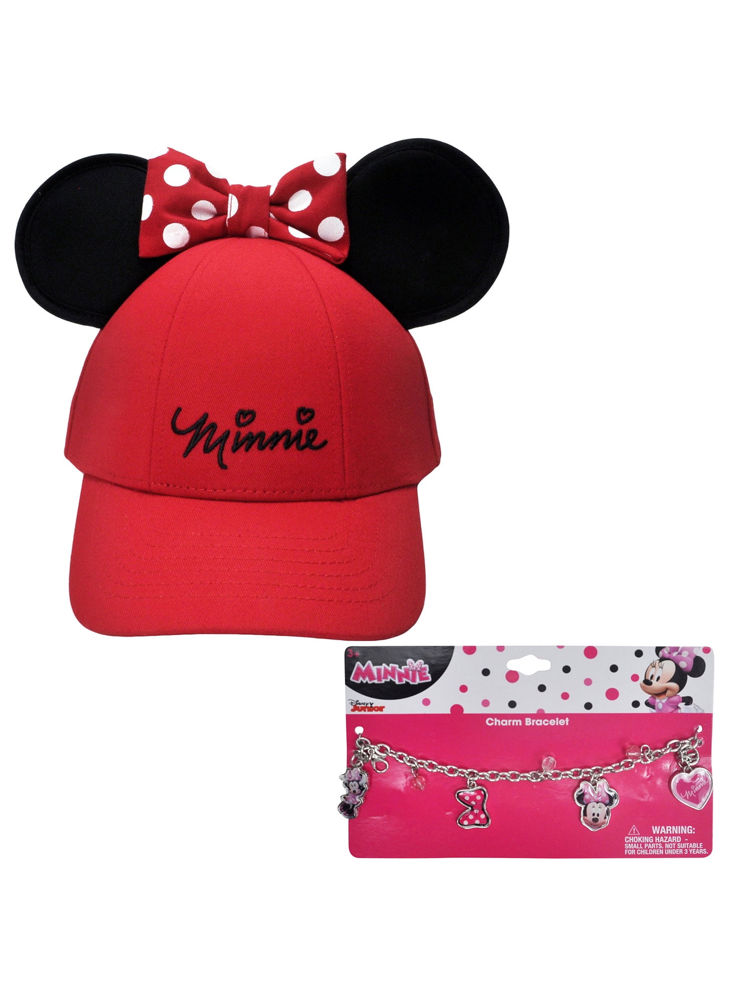 minnie mouse red hat with flower