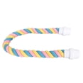 thumbnail image 1 of Colorful Bird Rope Perch, Comfortable Cotton Rope Built in Bendable Wire  Rope Perch Safe  for Small Medium Parrots for Cockatiels S 9.6in,M 16.3in,L 23.6in, 1 of 7