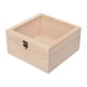 thumbnail image 1 of Caja de madera para exhibición de joyas, caja de regalo sin terminar con tapa de vidrio para dulces 23cmx23cmx12cm, 1 of 9