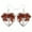 Deep Red, variant on Nvzi -b Personalized Natural Stone Earrings, Handmade Natural Crystal Stone Love Heart shaped Life Tree Stone Earrings, Couple Peach Heart Earrings (Deep Red)