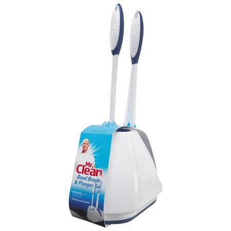 Mr. Clean Turbo Plunger & Bowl Brush Set (Best Toilet Brush Ever)