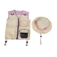 thumbnail image 2 of 2x conjunto de chaleco y sombrero de carga, accesorios de kit de aventura en , chaleco de camping de aventura de pesca para niños pequeños, 2 of 7