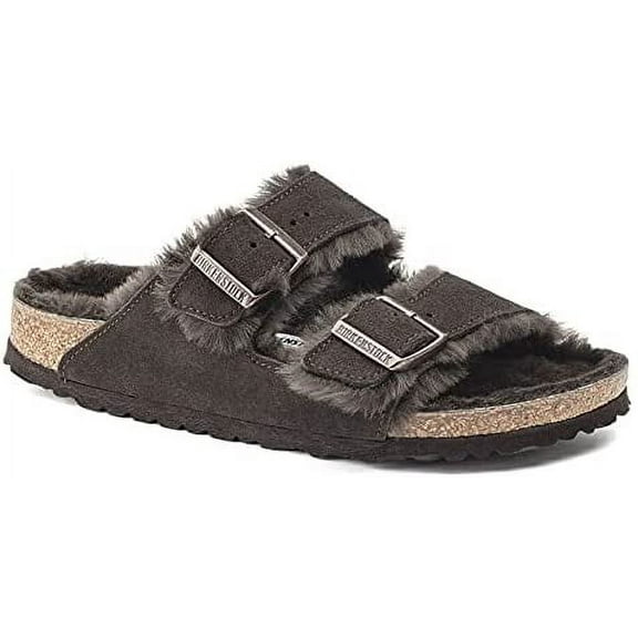 Birkenstock Mens Arizona Shearling Lined Sandal - Regular Width Mocha 43 R EU