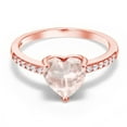 thumbnail image 2 of Gem Stone King 18K Rose Gold Plated Silver Heart Shape Rose Rose Quartz Ring for Women (1.90 Cttw, Gemstone Birthstone, Available in Size 5, 6, 7, 8, 9), 2 of 5