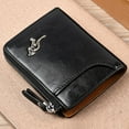 thumbnail image 2 of RFID Blocking Leather Wallet for Men Stylish Secure Card Holder with Technology Fashionable Billfold Zipper Purse for Daily Use, 2 of 4