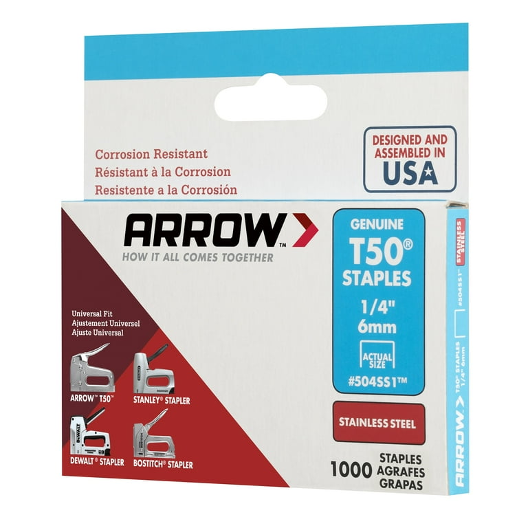 Arrow T50 1/4-Inch Heavy Duty Staples, 1000 Count Arrow T50 1/4-Inch Heavy Duty Staples, 1000 Count
