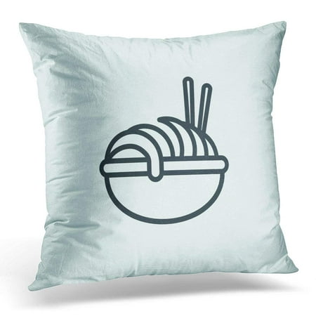USART Culinary Pasta Line Clean Spaghetti Concept Drawing in Modern Style for Your Site Mobile Ui Design Pillows case 18x18 Inches Home Decor Sofa Cushion (Best Mobile Ui Design)