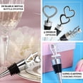 thumbnail image 3 of Efavormart 5 PCS Silver Metal Double Heart Wine Bottle Stopper Wedding Favor With Velvet Gift Box, 3 of 9