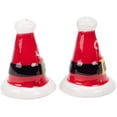 thumbnail image 3 of Transpac Ceramic 5 in Multicolor Christmas Santa Hat Salt and Pepper Shakers Set of 2 for Holiday Dining Decor, 3 of 6