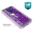 thumbnail image 2 of Moto G Play 2021 Case, Rosebono Graphic Design Shockproof Impact Resistant Protective Full-Body Rugged Clear Hybrid Bumper Case for Moto G Play 2021 (Purple Shell), 2 of 4