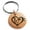 Rose, variant on Stainless Steel Treble Bass Clef Heart Engraved Small Medallion Circle Charm Keychain Keyring