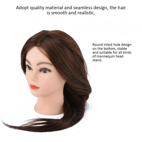 Fugacal Styling Manikin Head, 20 Pulgadas, peluquería, cosmetología, maniquí, maniquí, Cabeza de Entrenamiento, Cabello, y, Pinza Libre, Titular, para, peluquería Fugacal No se aplica
