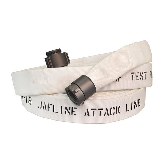 Kuriyama Fire Hose,50 ft,White,Polyester G51H15LNW50P