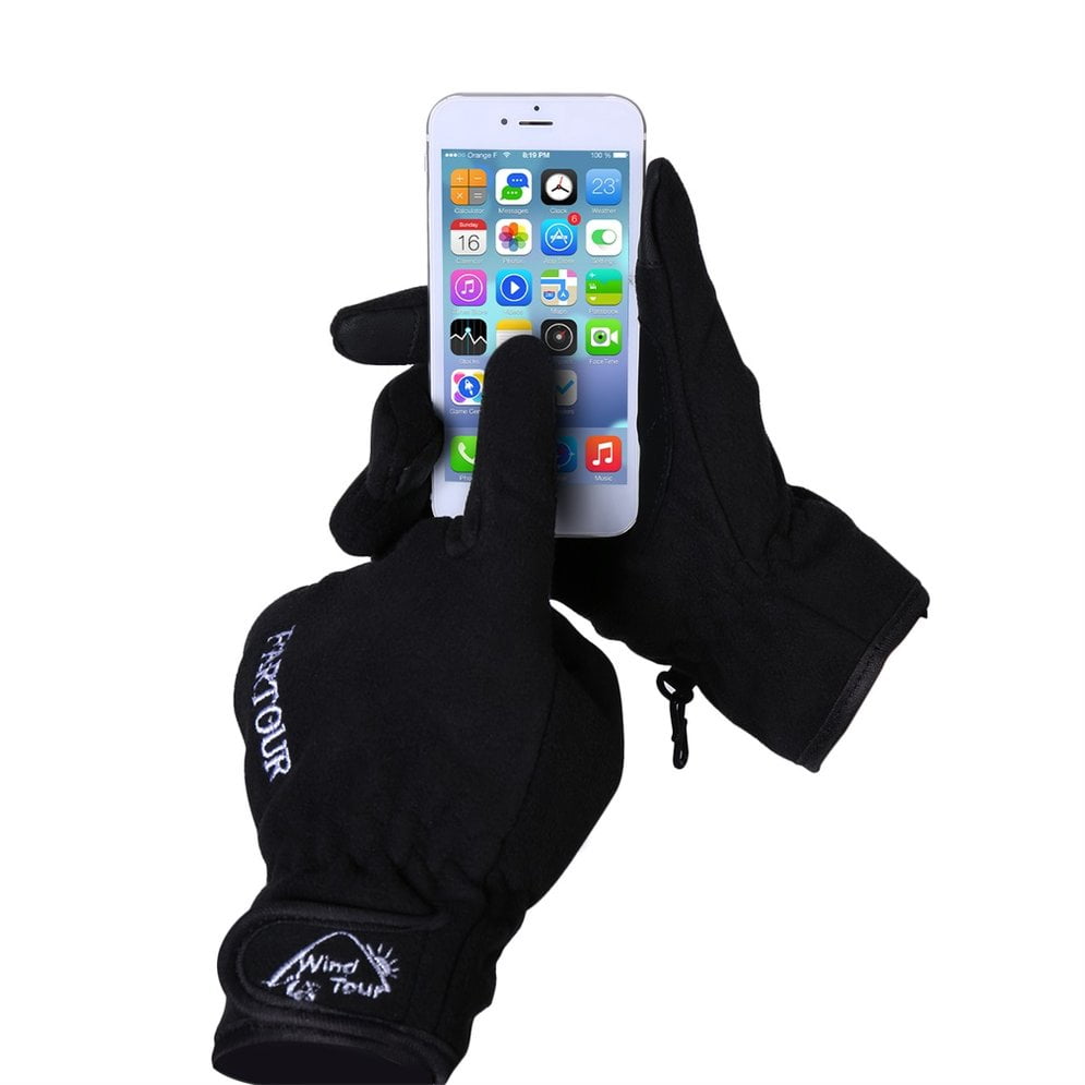 Bicycle Touch Screen Sports Windproof Cycling Warm Full Finger Glove by