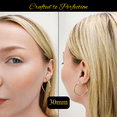 thumbnail image 2 of 10K Yellow Gold Classic Round Hoop Earrings | 30mm | Everyday Hoop Earrings | Great for Women and Men | GB Jewelry & Co., 2 of 8