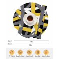thumbnail image 6 of 13 Inch Round Placemats Set of 4, Yellow Black Geometric Non Slip Heat Insulation PP Table Mats, Modern Art Abstract Grey Line Washable Place Mats for Kitchen Dining Party Table Decor, 6 of 7
