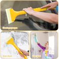 thumbnail image 3 of Long Handle Ice Scraper Yellow Car Windshield Squeegee 12.6 Inch Long Ice Scraper Frost Defroster Snow Shovel Snow Brush for Van Truck Windows, 3 of 5