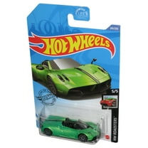 Hot Wheels HW Roadsters 5/5 (2017) Green '17 Pagani Huayra Roadster Toy Car 241/250