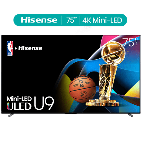 Hisense 75-Inch Class U9 Series Mini-LED ULED 4K UHD Google Smart TV (75U9N, 2024 Model) - QLED, Native 144Hz, Full Array Local Dimming, Game Mode Pro, Alexa Compatibility, 480 Motion Rate