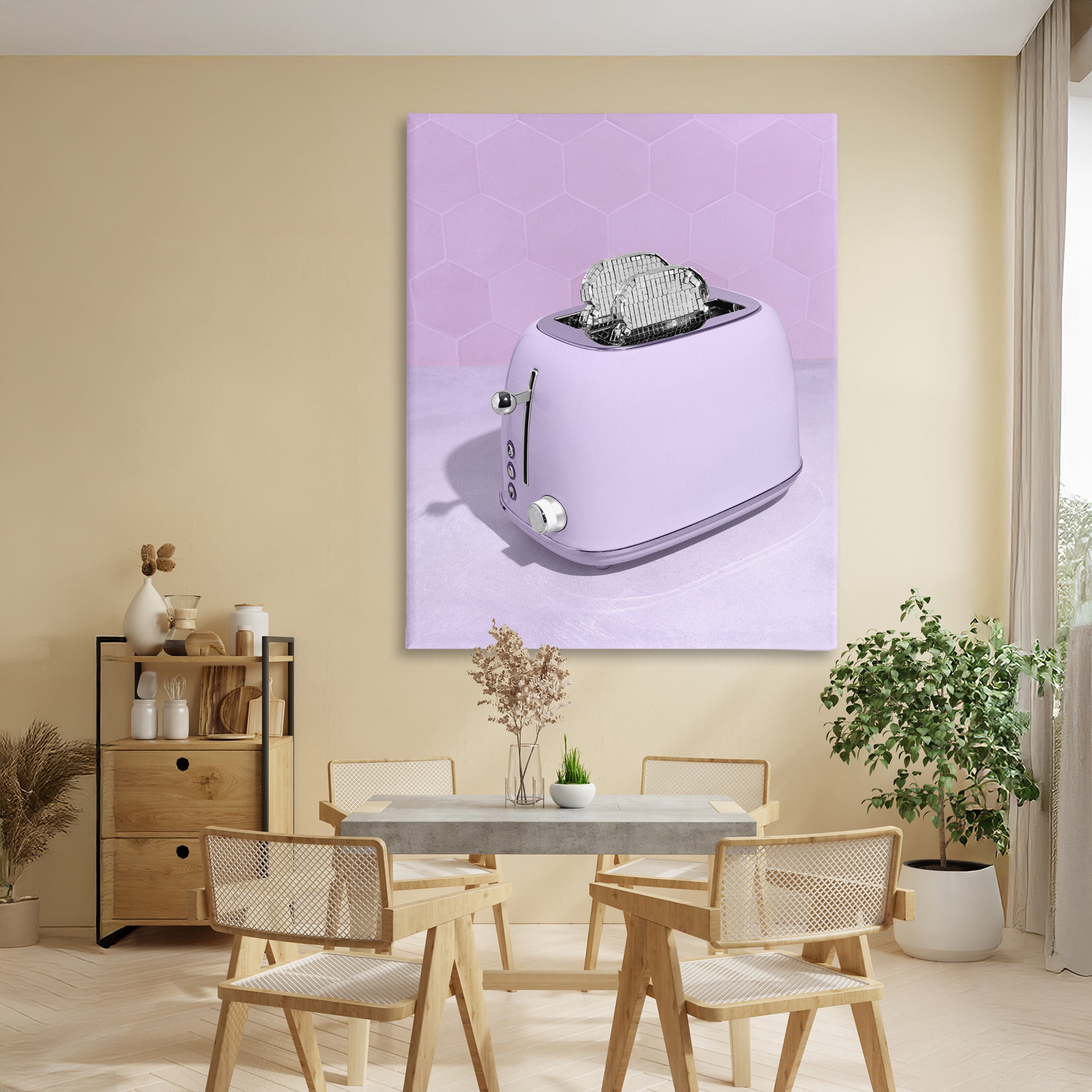 Stupell Industries Disco Toast over Purple Canvas Wall Art, design by LISH Creative