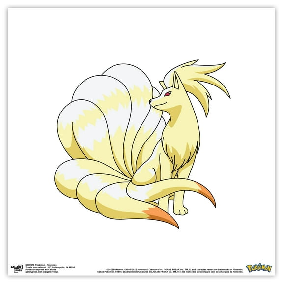Gallery Pops Pokemon - Ninetales Wall Art, Unframed Version, 12" x 12"