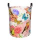 thumbnail image 1 of Balery Flowers And Birds Watercolor Cesta de ropa redonda con asas, impermeable, independiente, para ropa, juguetes, dormitorio y familia-Medium, 1 of 6