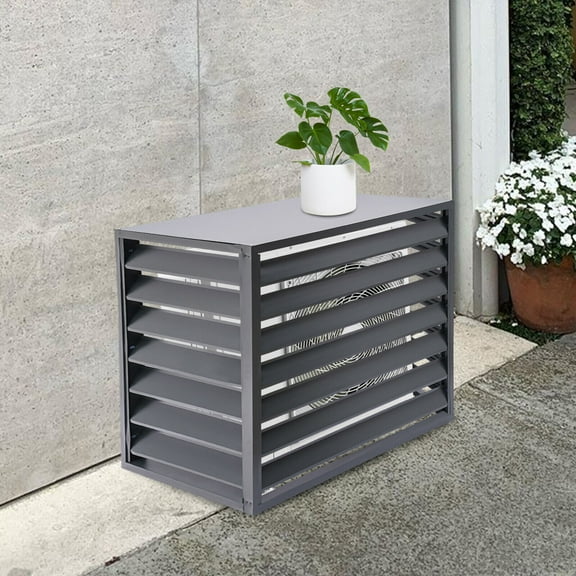 Miumaeov 110*60*80cm Grey Air Conditioner Fence Screen Rectangular Air Conditioner Privacy Screen