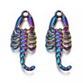 thumbnail image 2 of U8MO 20pcs Multi-color Alloy Metal Pendants Rainbow Dangle Charms Cute Hang Ornament-Scorpion-41.5x15x5mm, 2 of 3