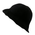 thumbnail image 5 of WITHMOONS Wool Winter Short Brim Womens Solid Bowler Fedora Hat SLB1245 (Black), 5 of 5