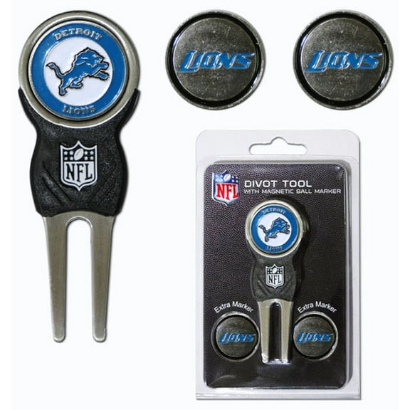 Team Golf NFL DETROIT LIONS Divot Tool Pack With 3 Golf Ball Markers