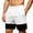 White, variant on asjyhkr Basketball Shorts Mens Workout Activewear Elastic Waist Breathable Color Blocked Relaxed Gym Shorts(X-Large,White)
