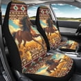 thumbnail image 4 of XYZCANDO Horse Front Car Seat Cover Nonslip Sunflowers Auto Interior Accessories 2 Pcs Set Stretch Polyester Fabric Cover All-Season Protection Suitable for Most Cars,SUV,Sedan, 4 of 7