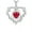 Ruby, variant on Bloomist Heart Birthstone Necklace in 925 Sterling Silver- Heart Cut Red Garnet Diamond Neckalce- Heart Rose Flower Necklace For Women