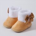 thumbnail image 2 of NOLDARES Baby Boys Girls Cozy Fleece Booties with Grippers Stay On Slipper Socks Toddler Crib Winter Shoes for Boys Girls(Khaki,3), 2 of 7