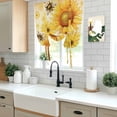 thumbnail image 5 of Sunflower Tie Up Curtains for Windows, Balloon Window Shades, Yellow Floral Elegant Pastoral Flowers Rustic Kitchen Window Treatments Roll Up Curtain for Basement/Nursery 52"x45", 5 of 8